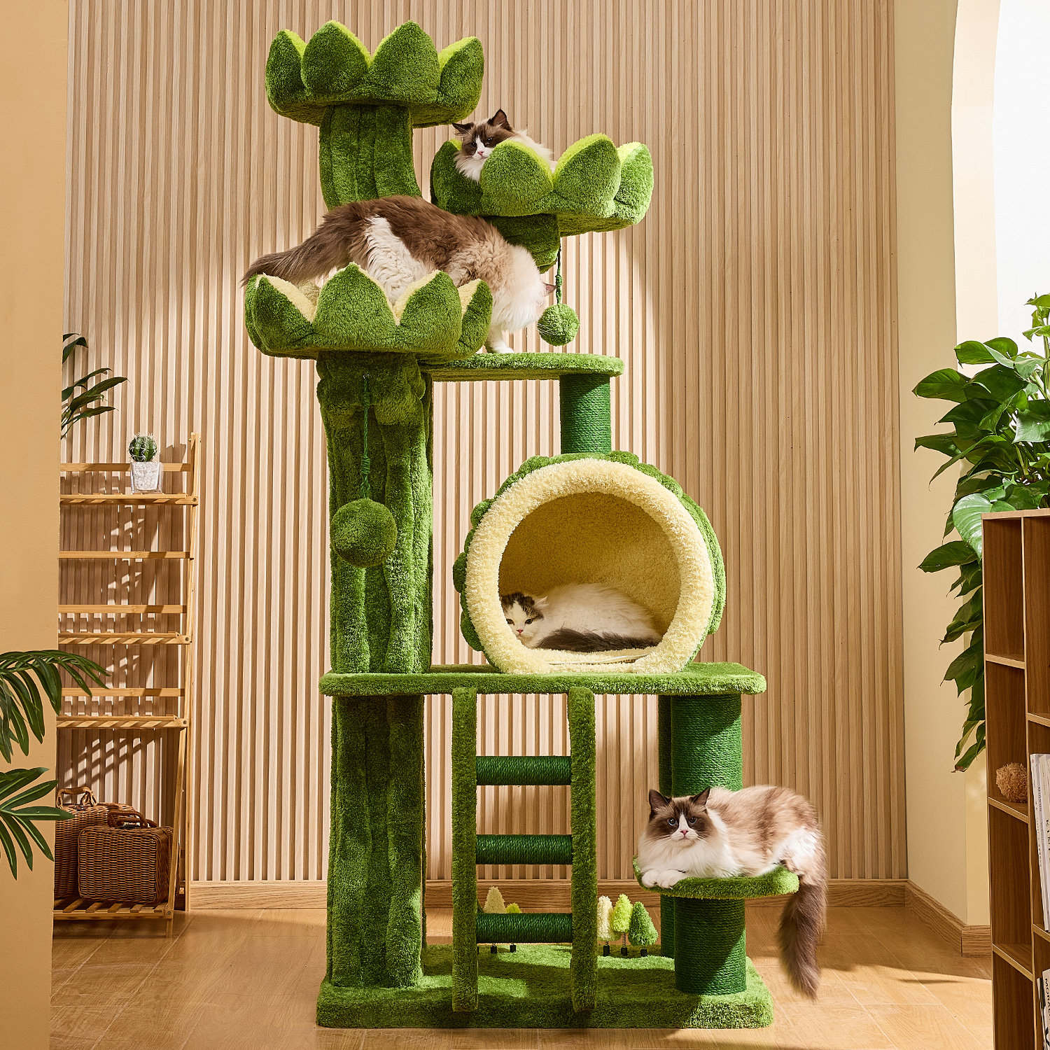 Tucker Murphy Pet™ 80.3"Luxury Cat Tree,Lotus Cat Tower for Indoor Cats ...